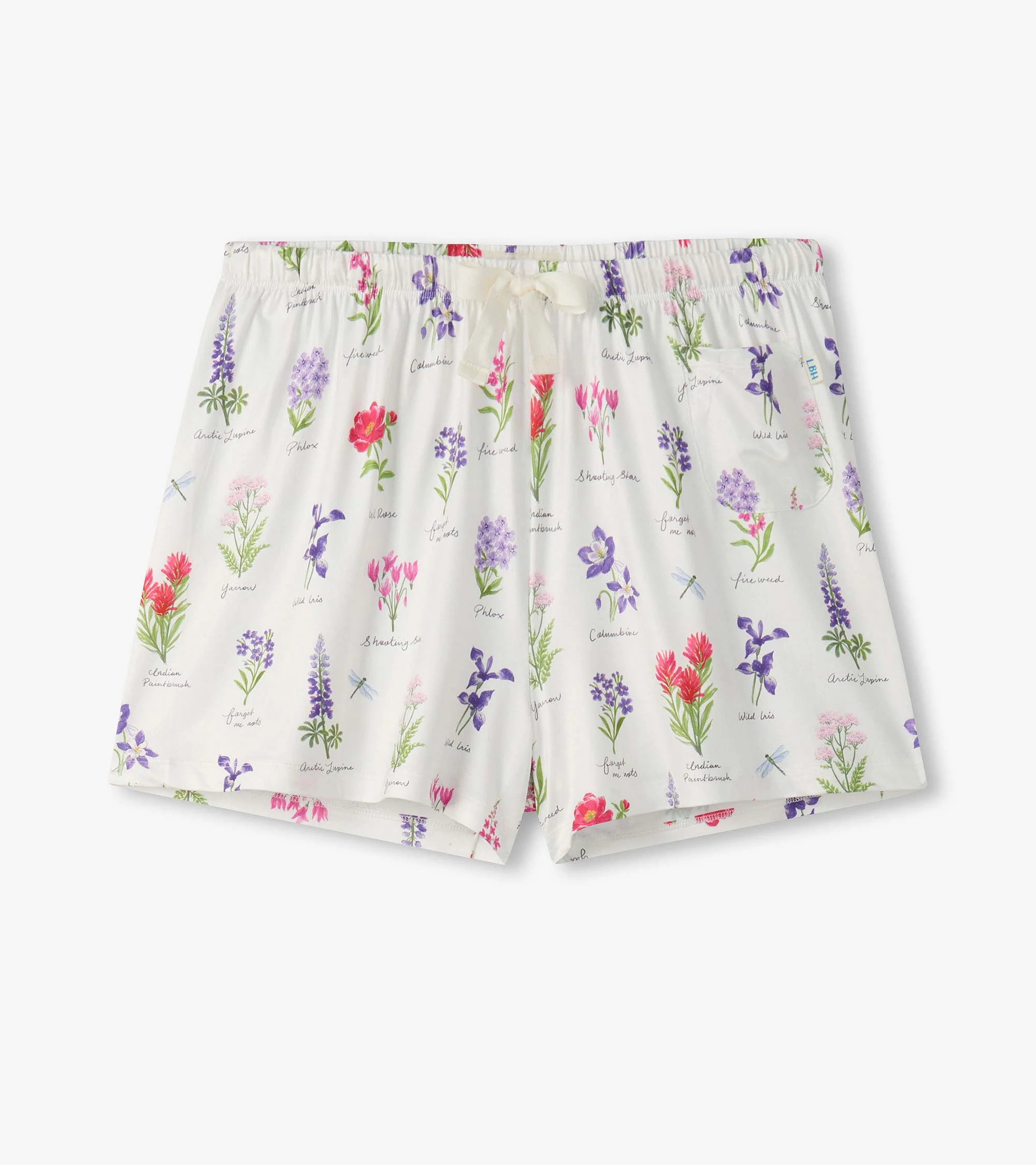 Women's Wild Flowers Polyknit Pajama Shorts - Image 5