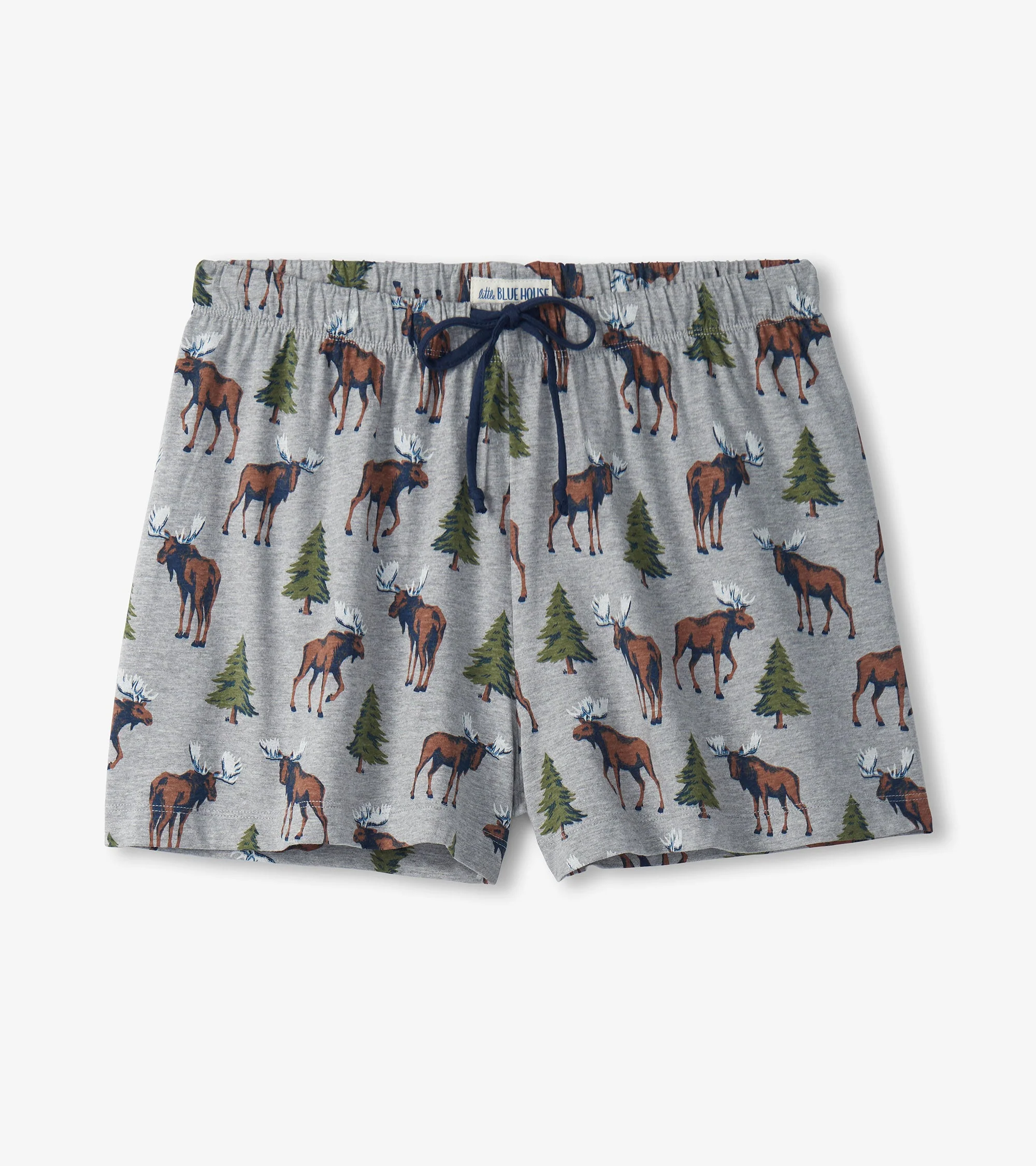 Women's Wild Moose Cotton Pajama Shorts - Image 2