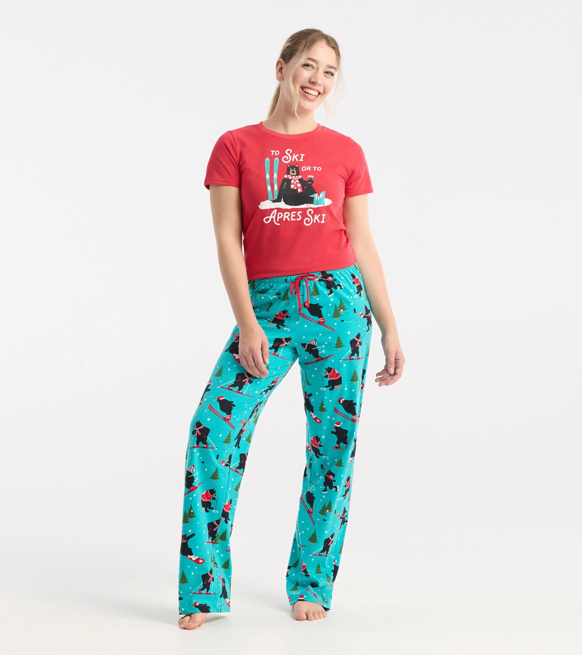 Women's Wild Winter Sports Cotton Pajama Pants - Image 3