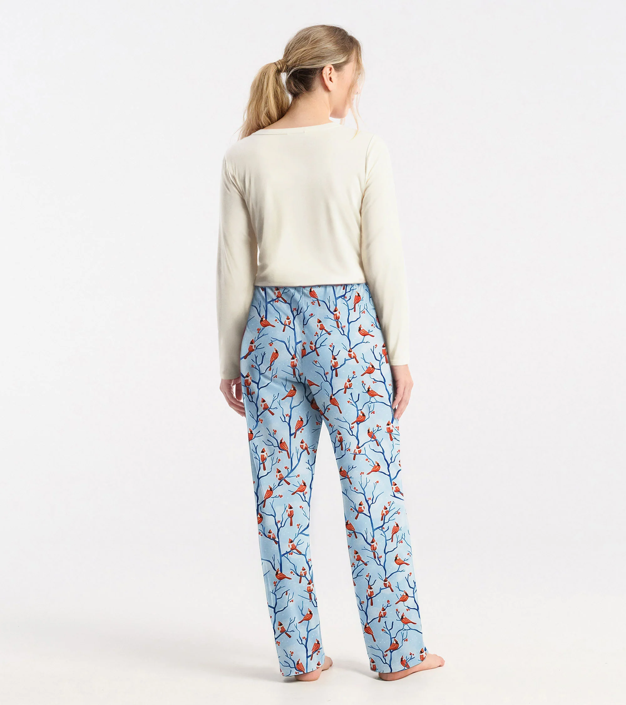 Women's Winter Cardinals Polyknit Pajama Pants - Image 3