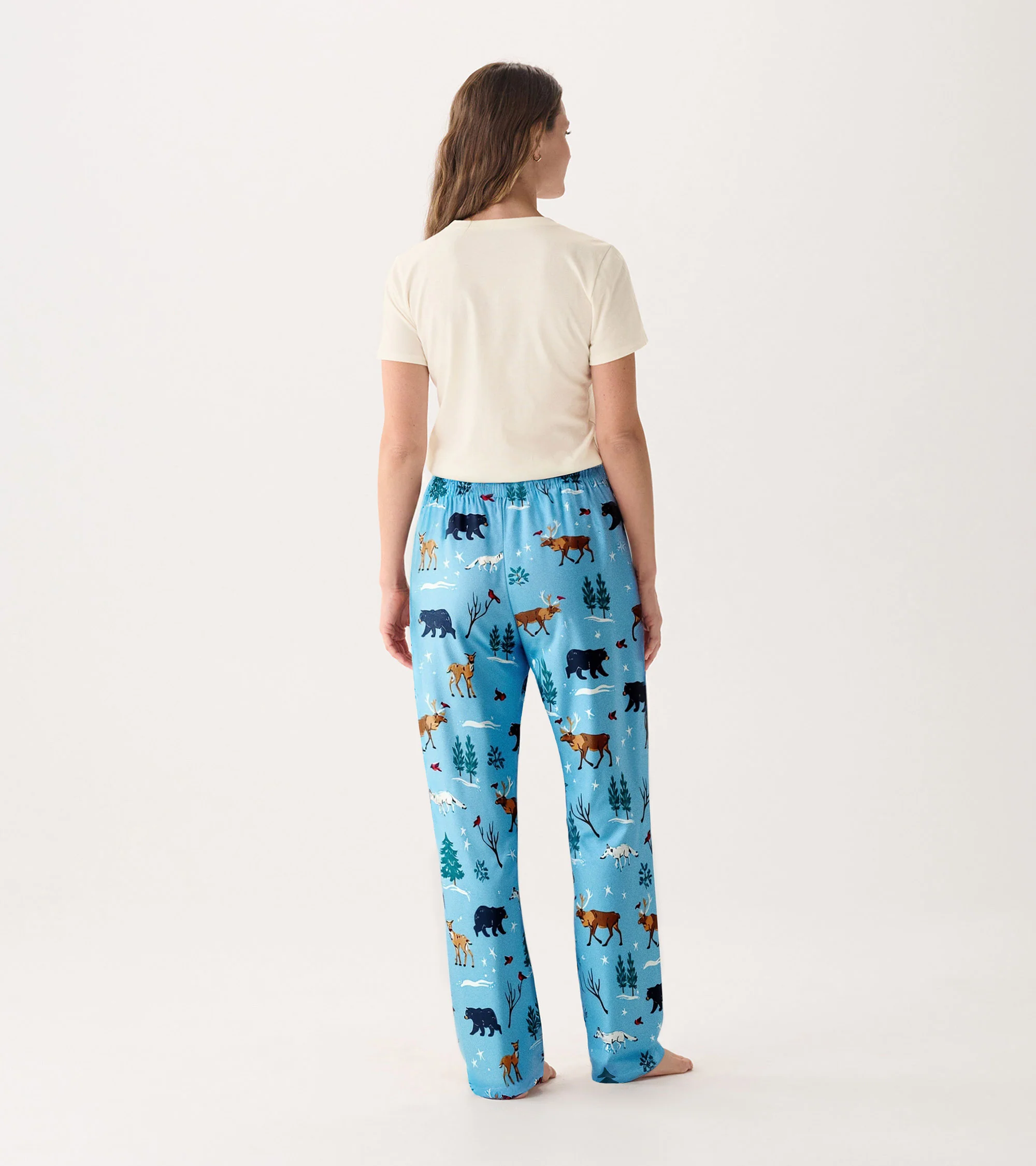 Women's Winter Wonderland Cotton Pajama Pants - Image 4