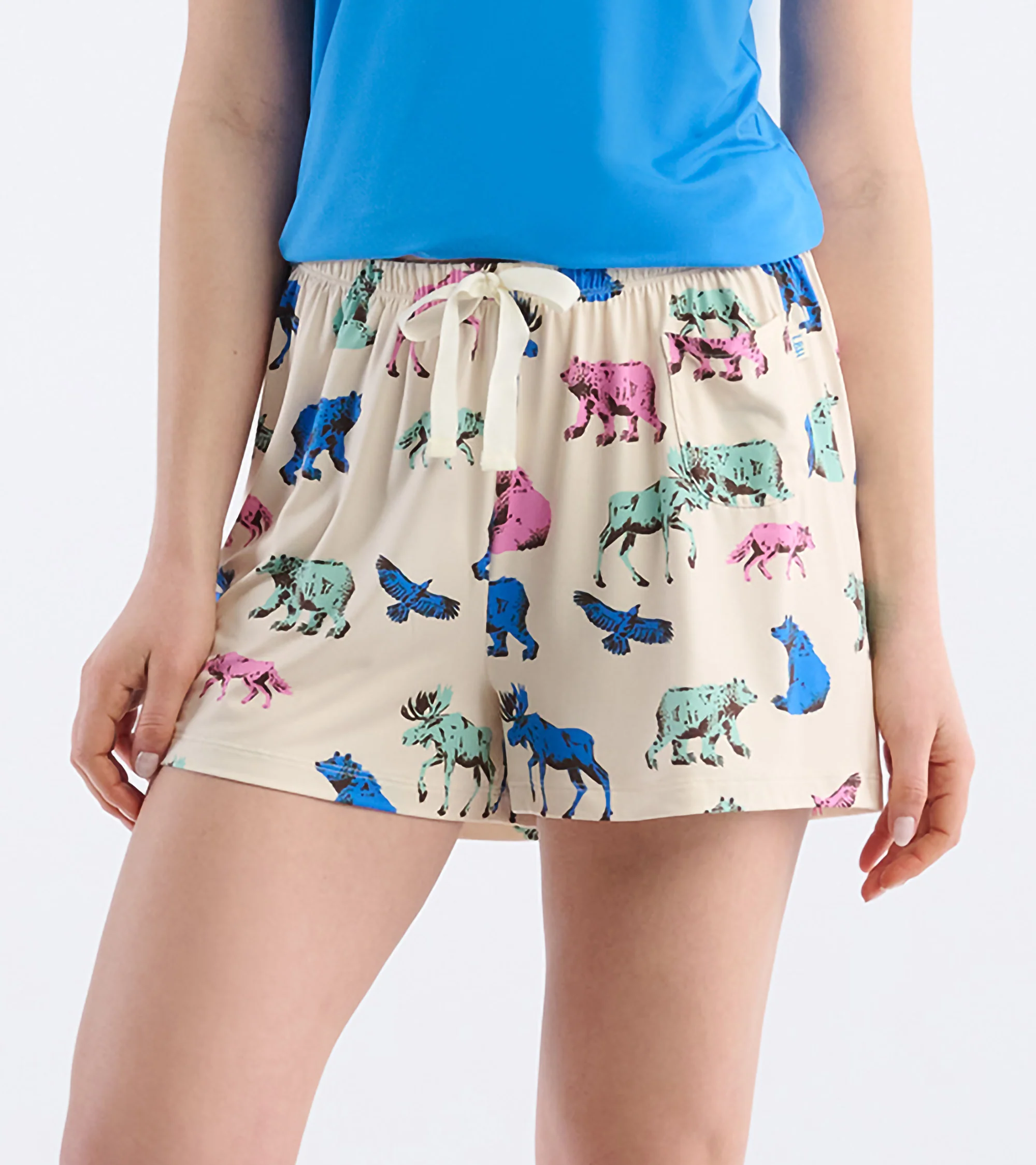 Women's Woodland Animals Polyknit Pajama Shorts