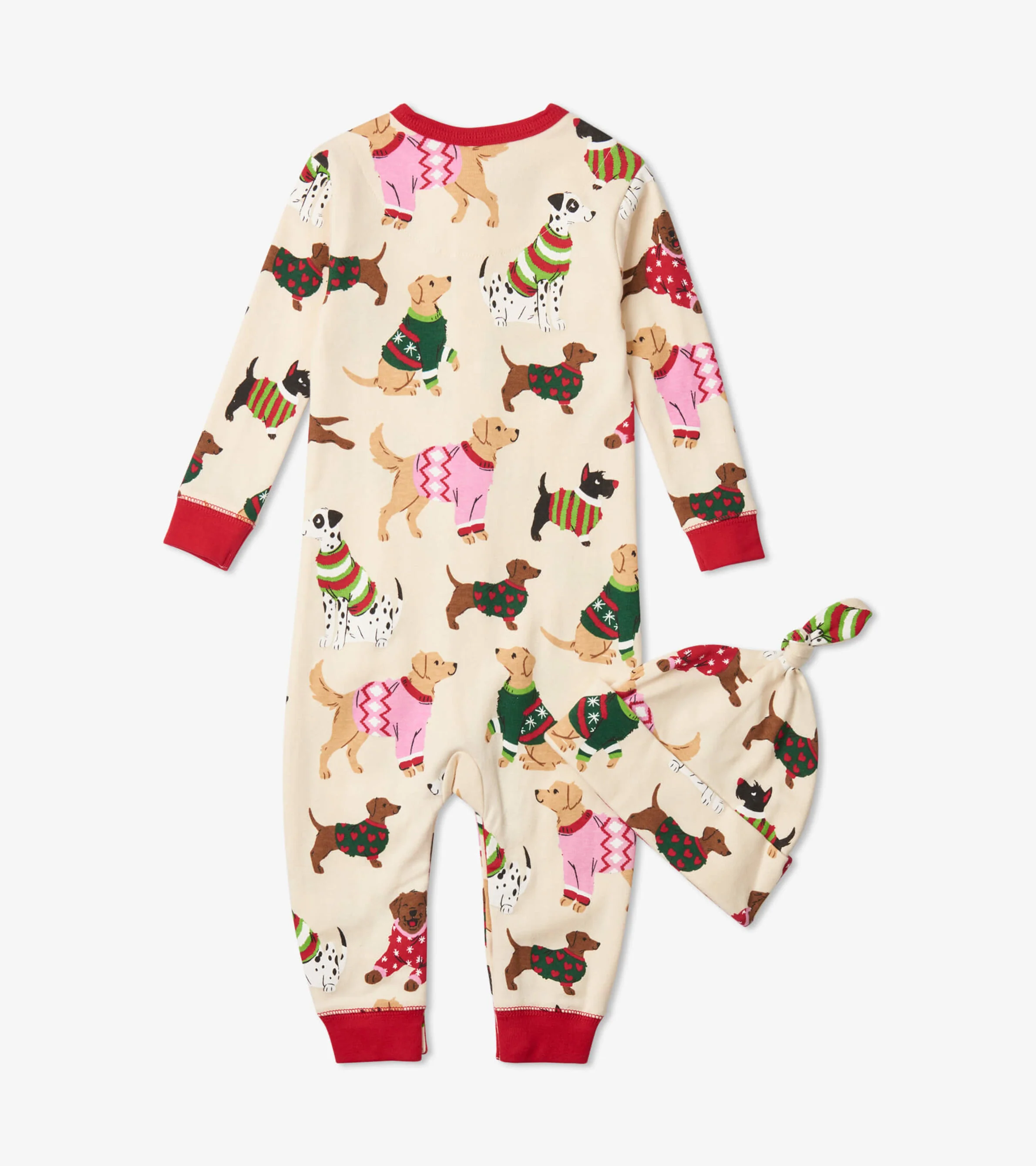 Baby Woofing Christmas Sleeper & Hat - Image 2