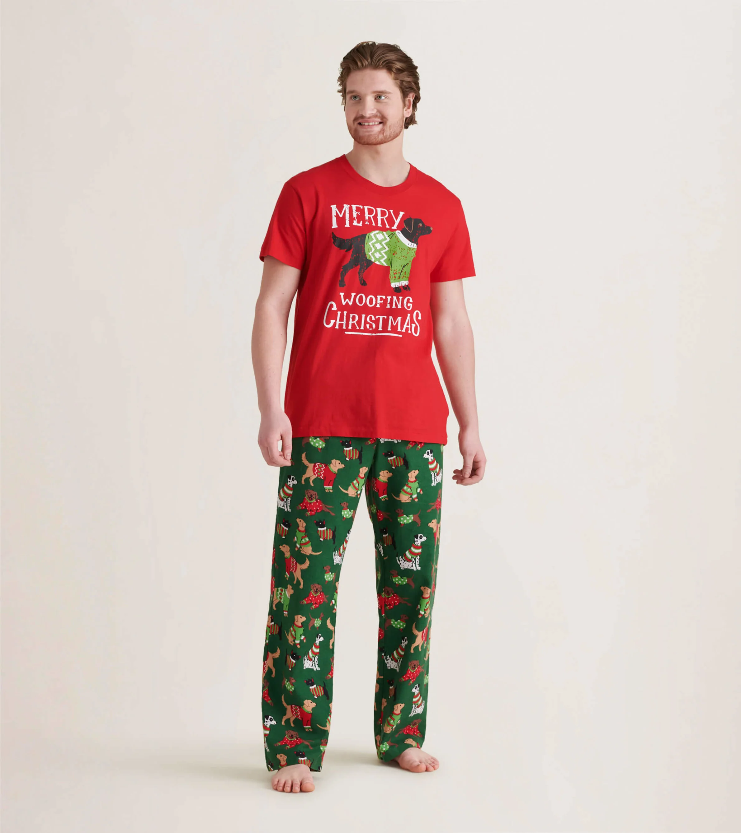 Woofing Christmas Men's Flannel Pajama Pants - Image 2