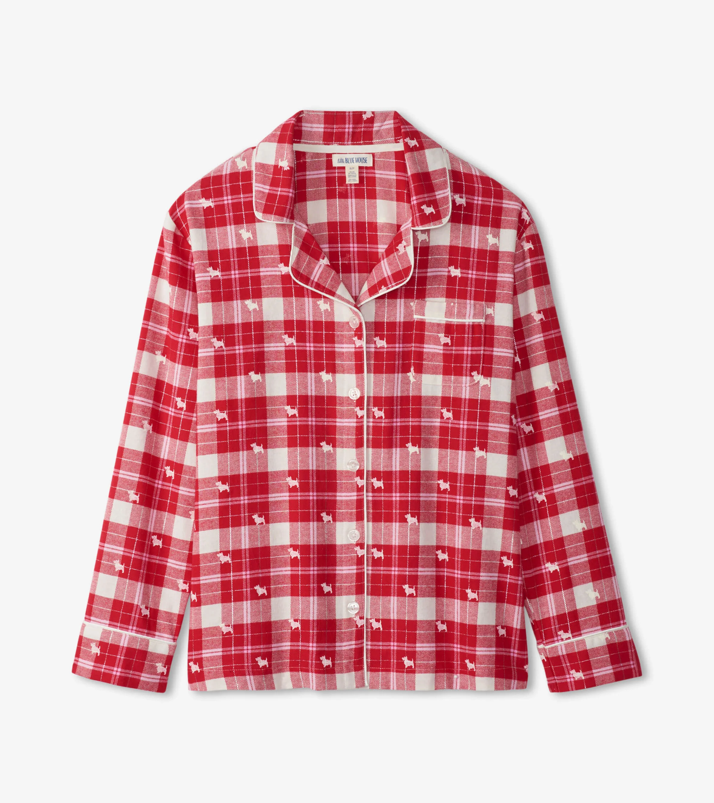 Women's Woofing Plaid Flannel Pajama Set - Image 5