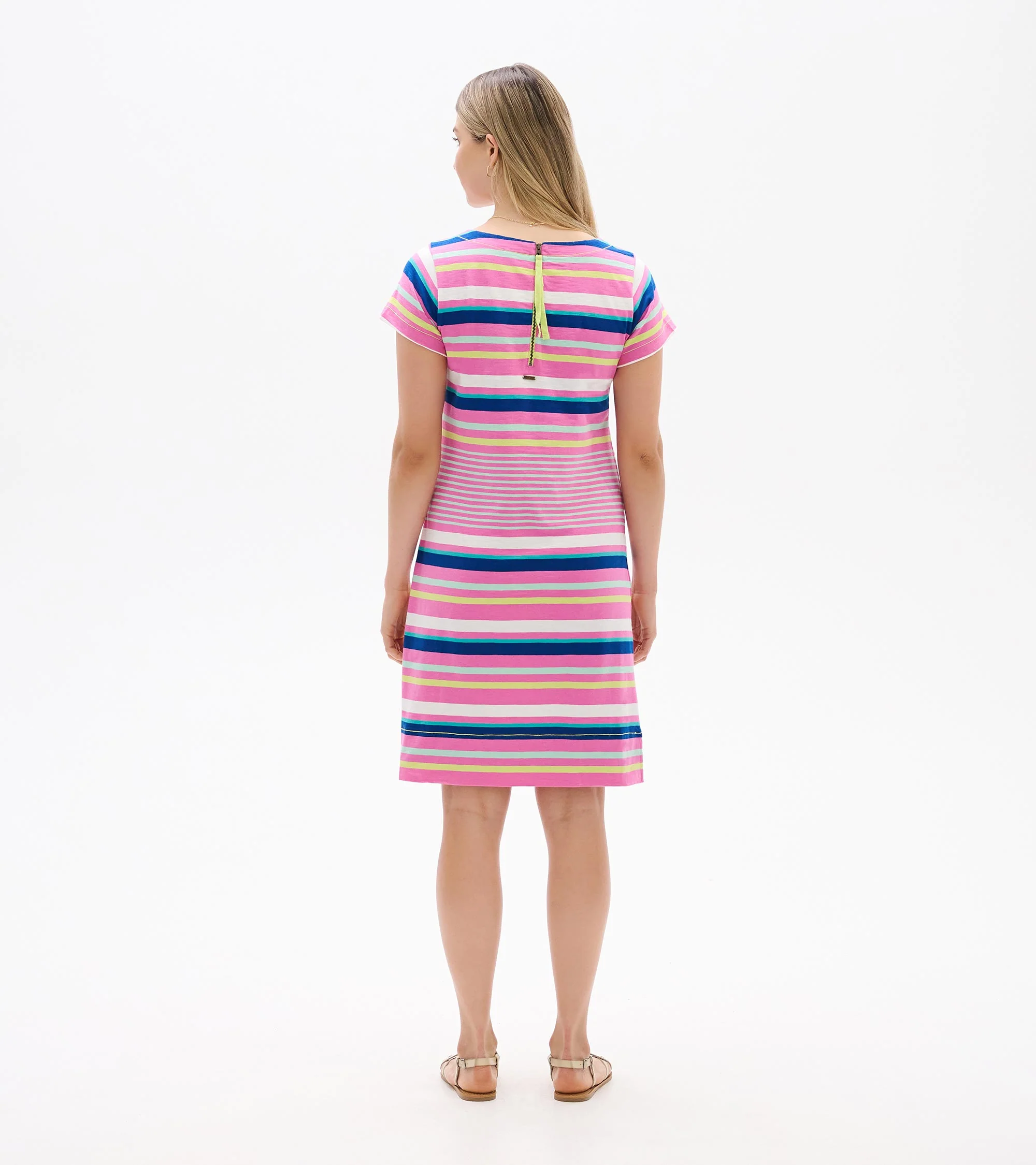 Zip-Back Tee Dress - Cheery Stripes - Image 5