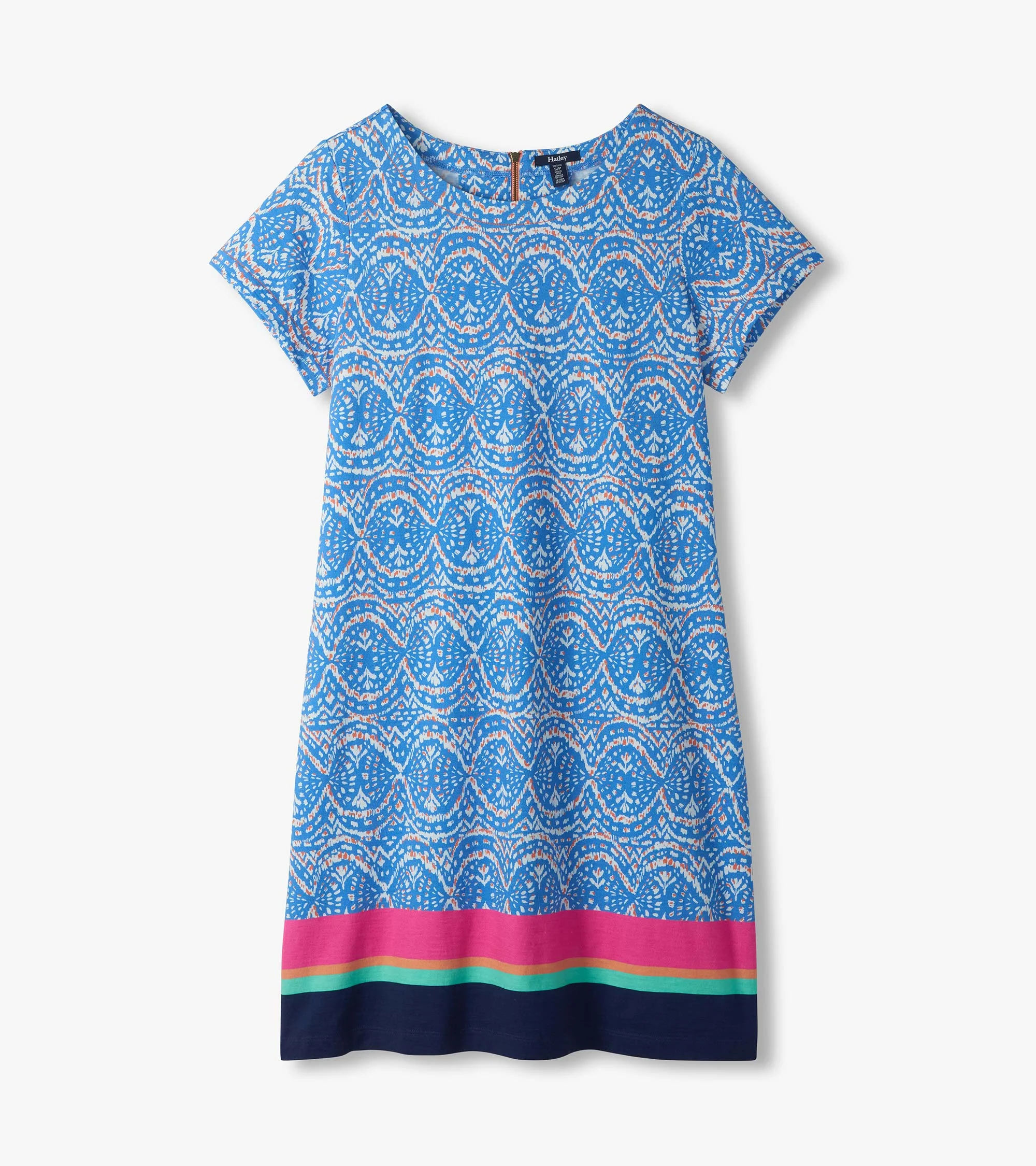 Zip-Back Tee Dress - Soft Ikat - Image 2