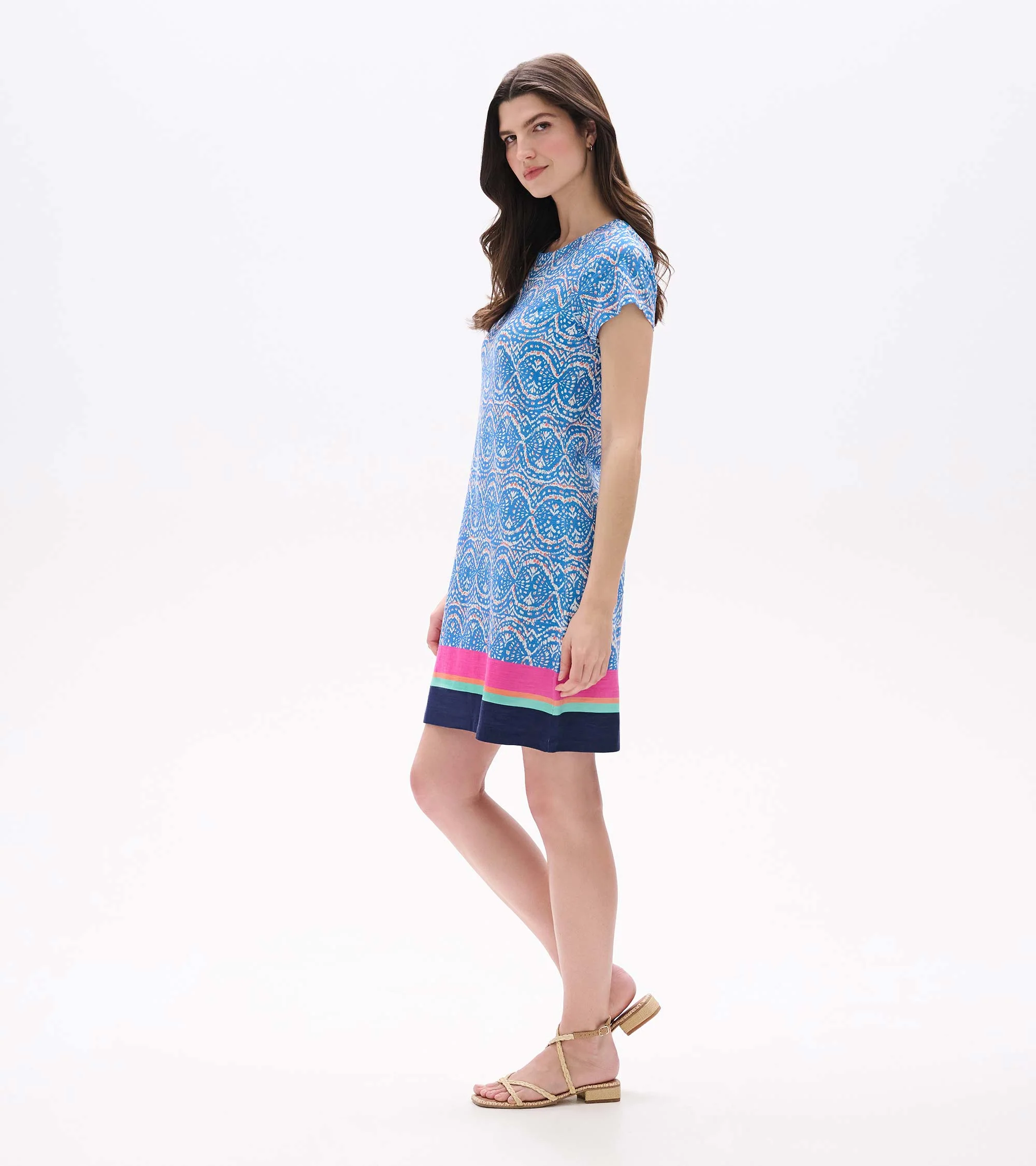 Zip-Back Tee Dress - Soft Ikat - Image 3