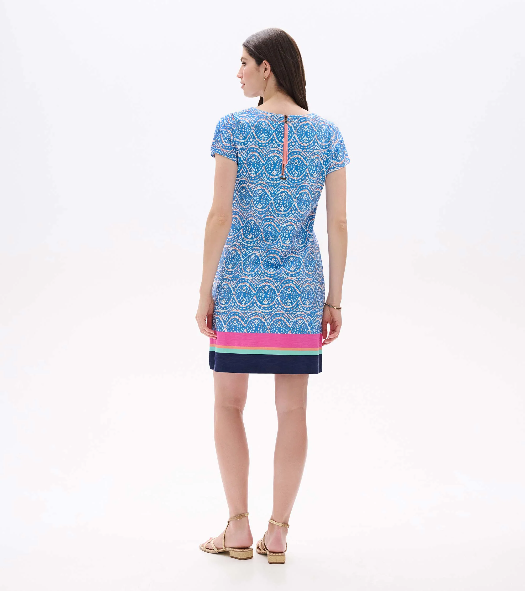 Zip-Back Tee Dress - Soft Ikat - Image 5