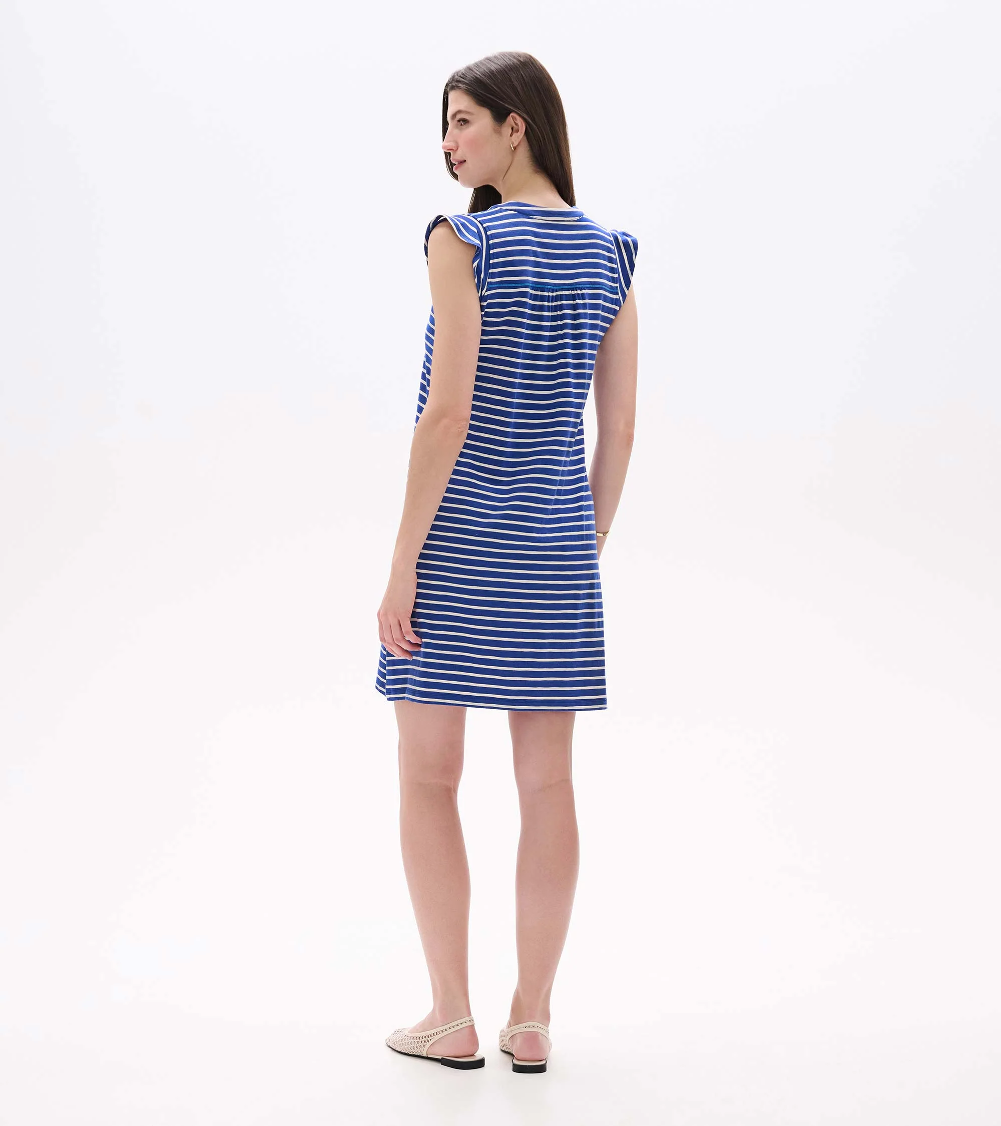 Zoey Tank Dress - Navy Stripes - Image 4